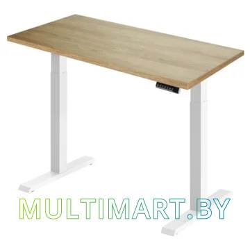 Стол для работы стоя ErgoSmart Electric Desk Compact 1360x800x36 мм (дуб натуральный/белый)
